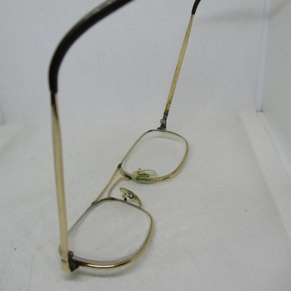 12KGF Eyeglasses 12K Yellow Gold-Filled Aviator Style Eyeglasses Mens Eyeglasses - Picture 10 of 11